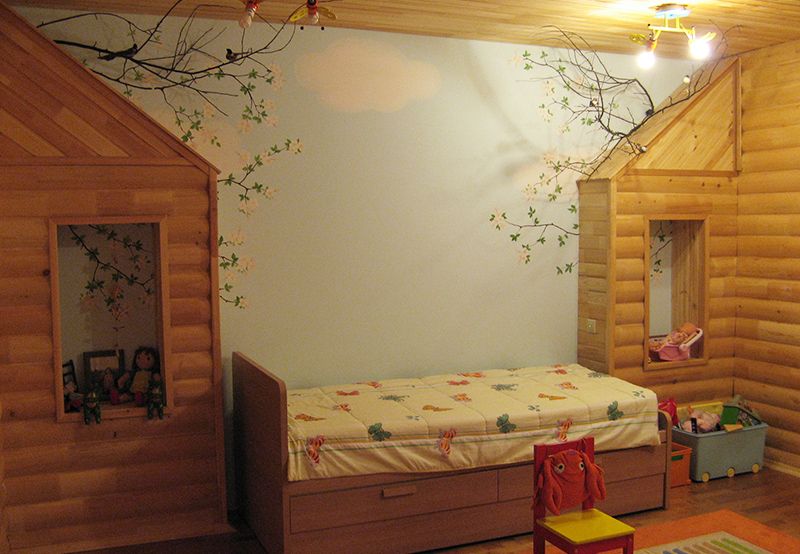 Детская комната в частном доме 