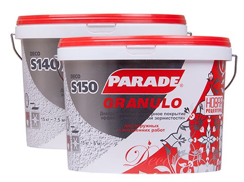 Декоративное покрытие PARADE Deco GRANULO S140 / S150 с эффектом «равномерной зернистости»