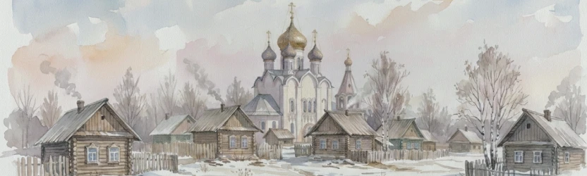 Пастельный этюд Золотого кольца