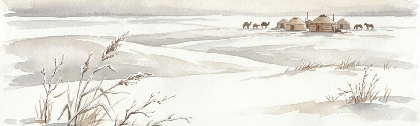 Снежная тишина калмыцких степей